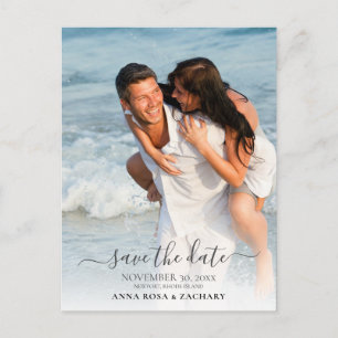 *~* WEDDING SAVE the DATE - QR Website AR6 Postcard