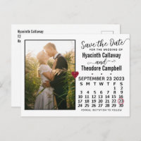 Wedding Save the Date September 2023 Calendar Pic