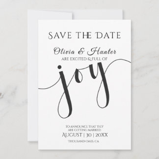 Wedding, Save the Date, Simple, Elegant, Flat card