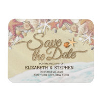 Wedding Save The Date Summer Sandy Beach Starfish