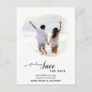 *~* WEDDING SAVE the DATE Website QR PICTURE AR6 Postcard