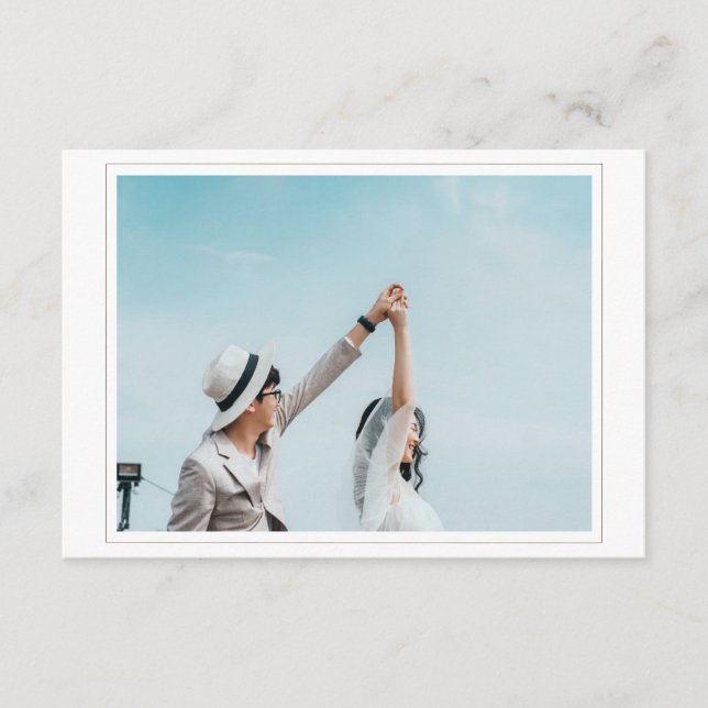 Wedding Save the Date with Photo enclosure card (Front)