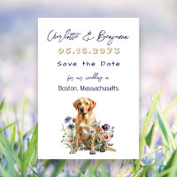 Wedding Save the Dates Yellow Lab Design