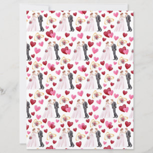 Wedding Scrapbook Paper in White