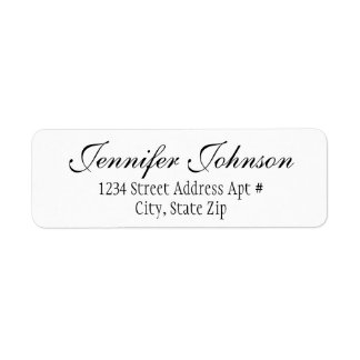 Wedding Script Return Address Envelope Labels