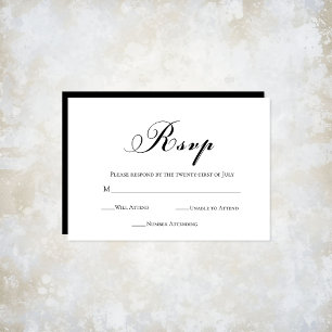 Wedding Script RSVP Card