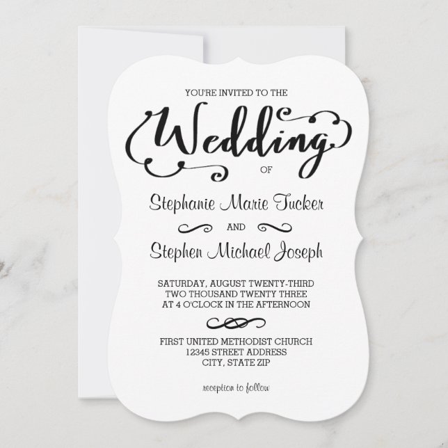 Wedding Script - Wedding Invitation (Front)