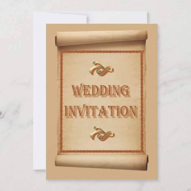 Wedding Scroll Wedding Invitation (Front)
