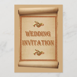 Wedding Scroll Wedding Invitation