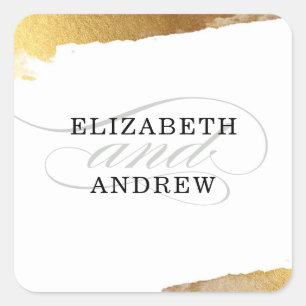 WEDDING SEAL modern luxe gold gilded edges