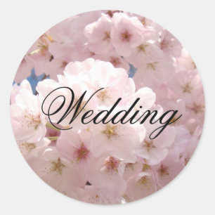 Wedding seals Invitations Cards Pink Blossoms