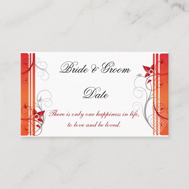 Wedding Seating Assignment Card template (Front)