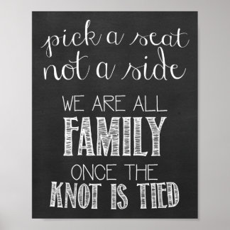 Wedding Seating Chalkboard Signage Poster