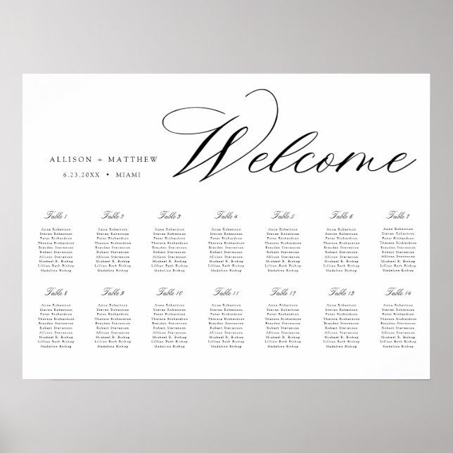 Wedding Seating Chart (Front)