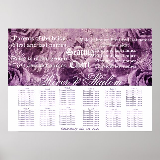 Wedding Seating Chart (Front)