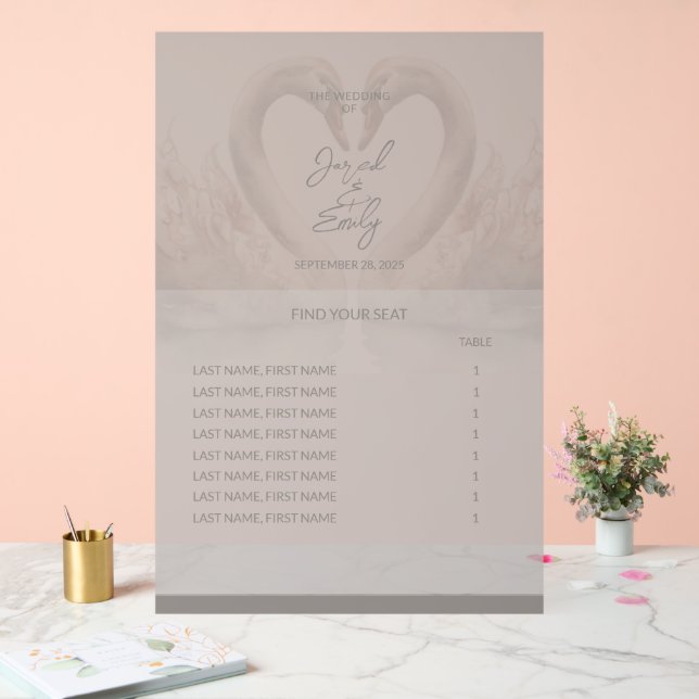 Wedding Seating Chart Acrylic Sign (Wedding)