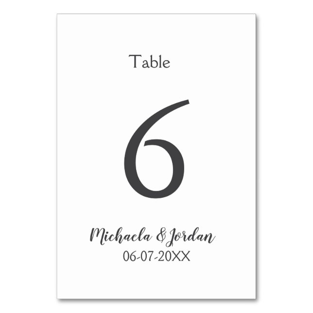Wedding seating chart birthday anniversary  table number (Front)