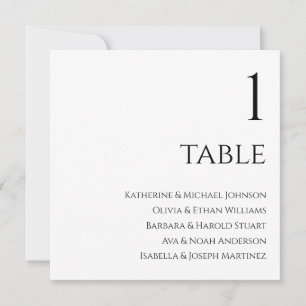 Wedding Seating Chart- Black and White Invitation