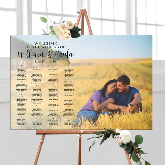 Wedding seating chart board with photo (Creator Uploaded)
