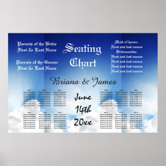 Wedding Seating Chart Bride Groom Bridal Guests