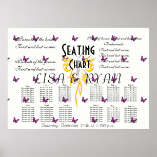 Wedding Seating Chart Butterfly Destiny'S Destiny