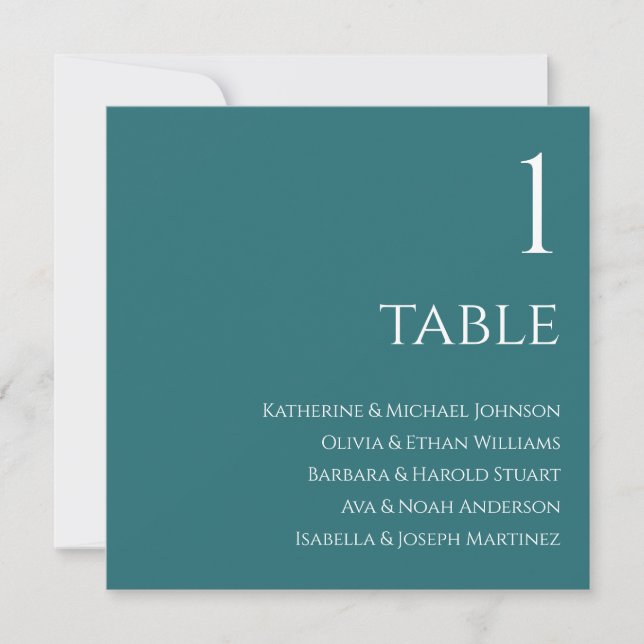 Wedding Seating Chart- Emerald Green- Invitation (Front)