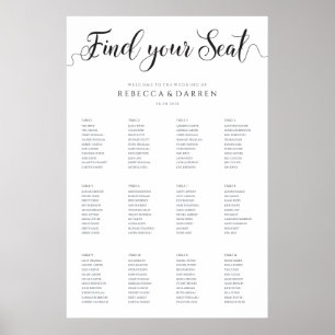 Wedding Seating Chart Find Your Seat