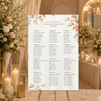 Wedding Seating Chart | Floral Reception Sign