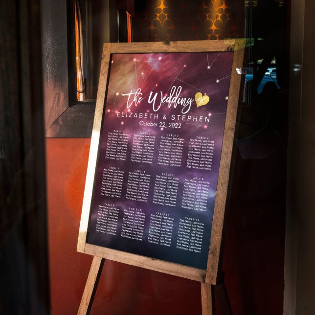 Wedding Seating Chart Galaxy Nebula Constellations (Creator Uploaded)