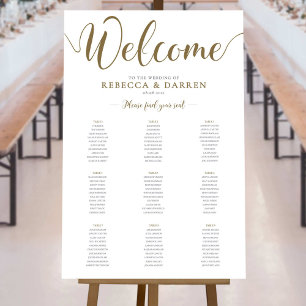 Wedding Seating Chart Gold