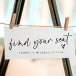 Wedding Seating Chart Header Card Modern Simple<br><div class="desc">Introducing our Modern and Fun Wedding Seating Chart Header Card! This simple and casual header card sign, featuring a hand-drawn heart, is designed to complement your seating chart cards perfectly. With contemporary flair and casual and fun typography, guests will find their tables effortlessly. Elevate your wedding with this stylish and...</div>