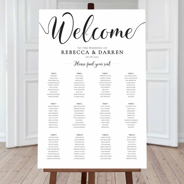Wedding Seating Chart. Large Rustic Table Plan Poster (Creator Uploaded)