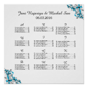 Wedding Seating Chart Poster