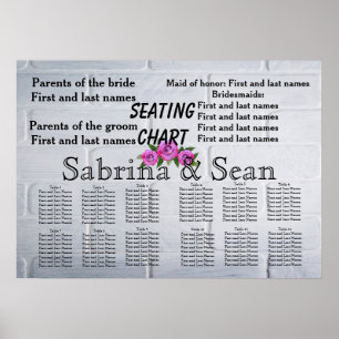 Wedding Seating Chart Romantic Destiny's Destiny