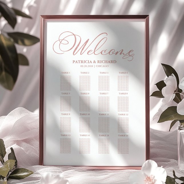 Wedding Seating Chart Sign Elegant (Creator Uploaded)