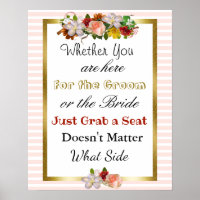 Wedding Seating Chart, Sit "wherever" Poster