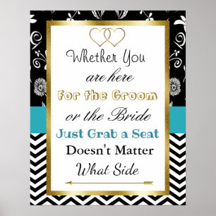 Wedding Seating Chart, Sit "wherever" Poster