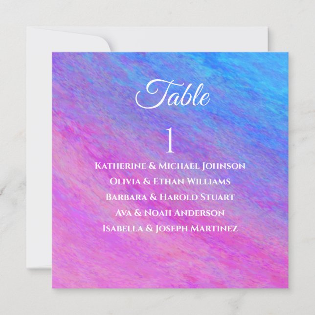 Wedding Seating Chart-Stardust Sea- Invitation (Front)
