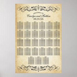 Wedding Seating Chart   Vintage Flourish