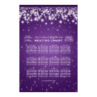 Wedding Seating Chart Winter Sparkle Purple