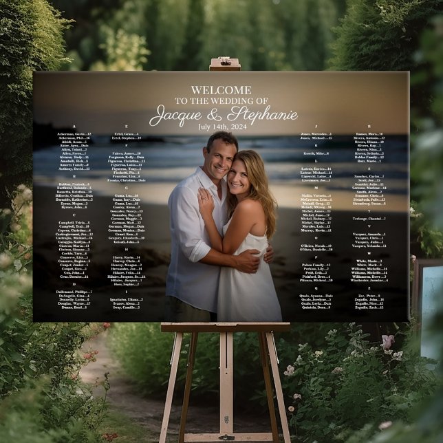 Wedding seating chart with photo alphabetical (Creator Uploaded)