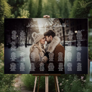 Wedding seating chart with photo editable