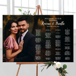 Wedding seating chart with photo find your seat