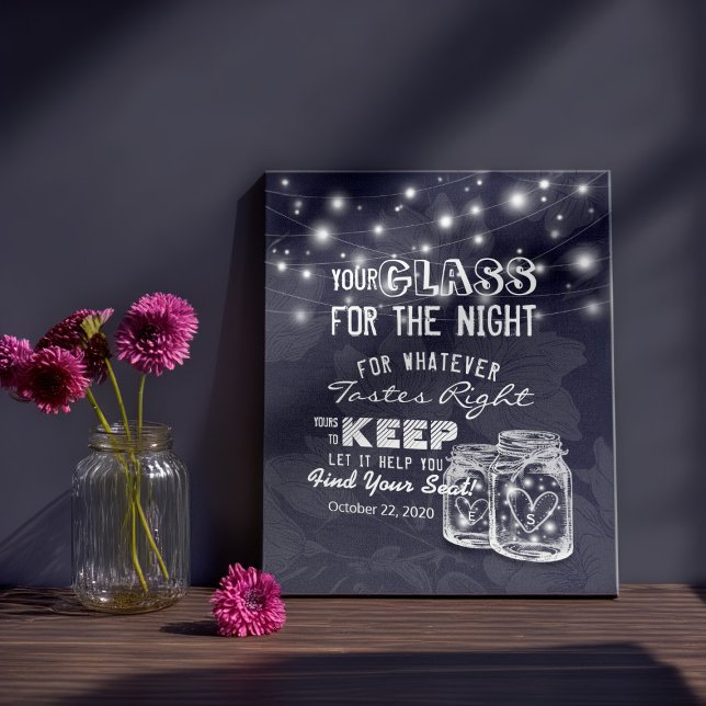 Wedding Seating Glass For The Night Find Your Seat Poster (Creator Uploaded)