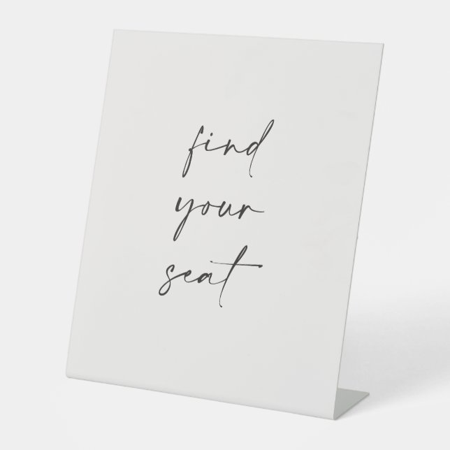 Wedding Seating Pedestal Sign Reception C100 (Front)