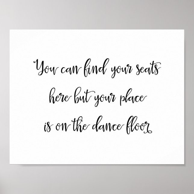 Wedding seating sign | Calligraphy (Front)