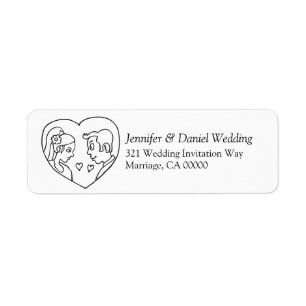 Wedding Self Adhesive Label Stickers