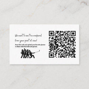 Wedding send us your pictures ADD YOUR QR CODE Enclosure Card