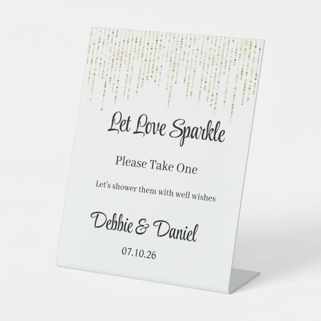 Wedding Sendoff Pedestal Table Sign (Front)