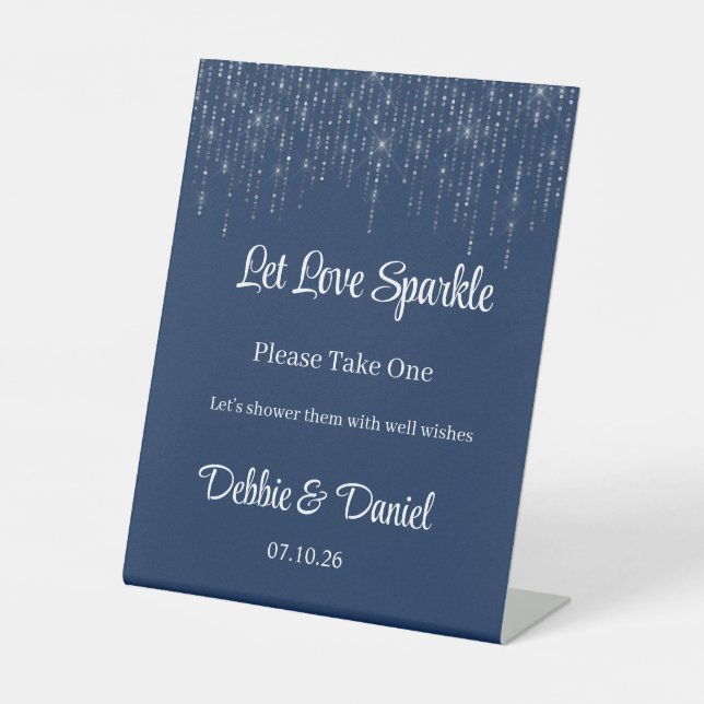 Wedding Sendoff Pedestal Table Sign (Front)